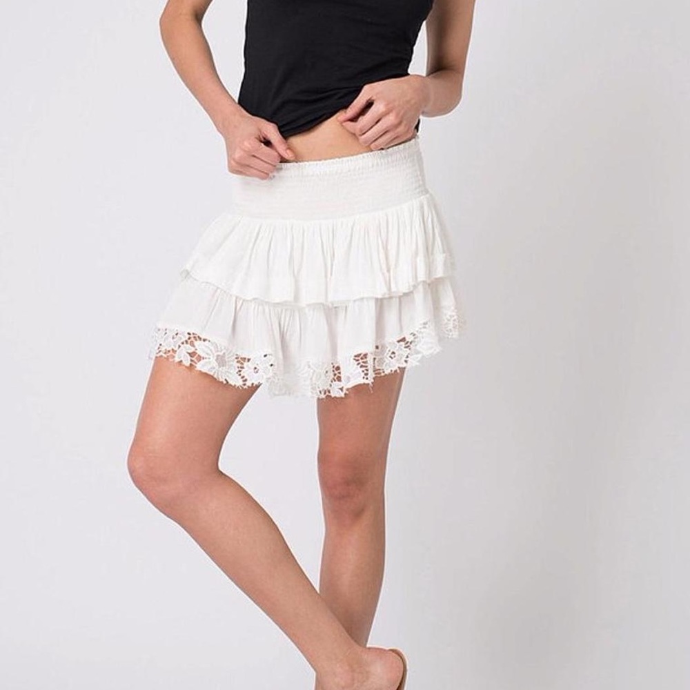 White beach skirt